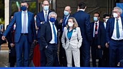 Archives : une partie du gouvernement espagnol lors d'un meeting à Lisbonne (Portugal), le 21/05/2021
