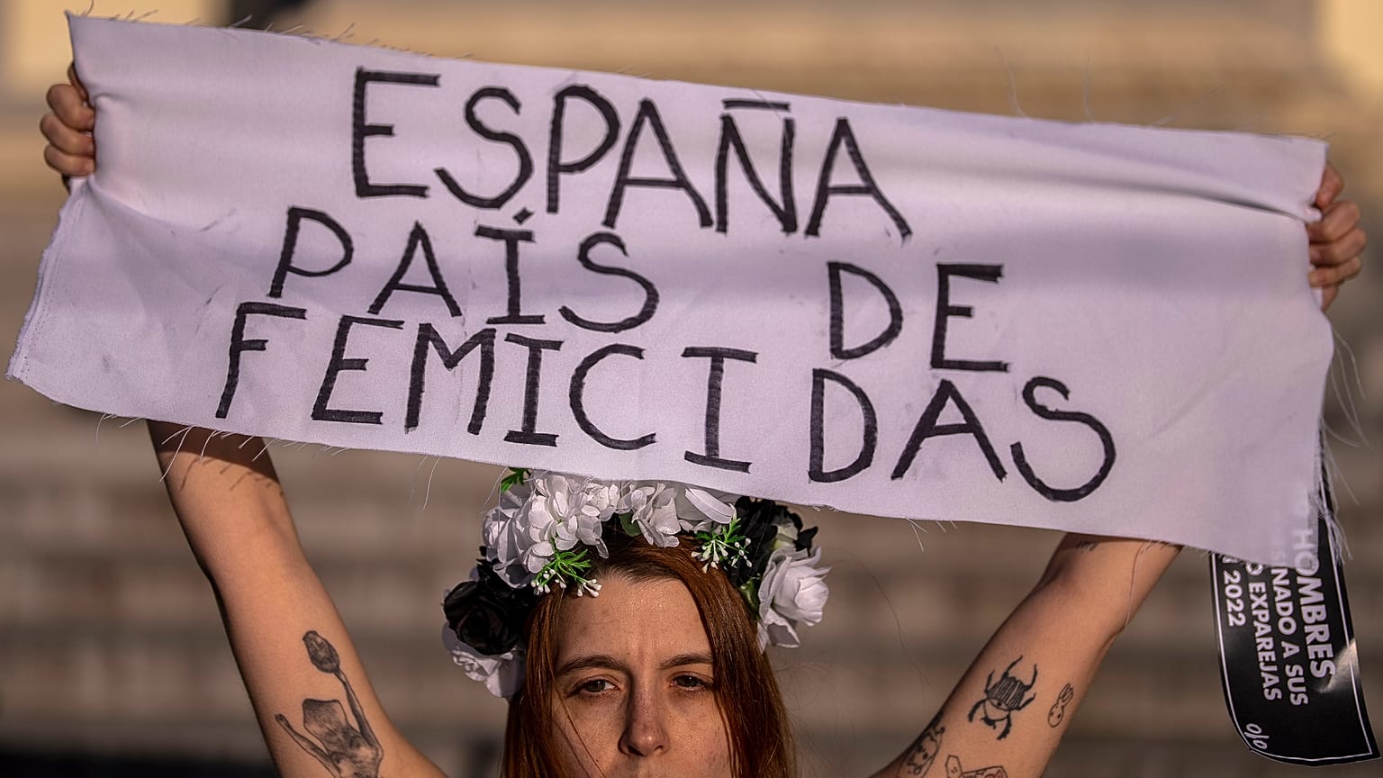 Femen-Demo gegen Gewalt gegen Frauen in Madrid Ende Januar