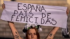 Femen-Demo gegen Gewalt gegen Frauen in Madrid Ende Januar