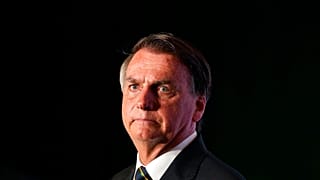 Bolsonaro a konzervatív csoport, a Turning Point USA eseményén beszél február harmadikán Floridában