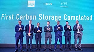 A Greensand projekt átadóünnepsége Dániában 2023. március 8-án