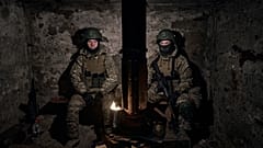Ukrán önkéntesek Bahmut közelében