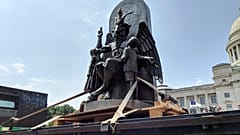 A Sátánista Templom Bahomet-szobra, amit a Kapitóliumnál akartak felállítani 2018-ban