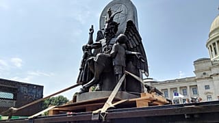 A Sátánista Templom Bahomet-szobra, amit a Kapitóliumnál akartak felállítani 2018-ban