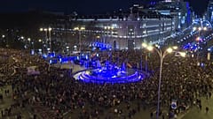 Todo el centro de Madrid quedo colapsado por el éxito de convocatoria de la manifestación.