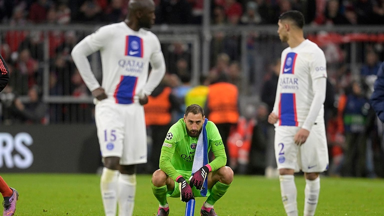 Enttäuschung bei den PSG-Spielern nach der Niederlage gegen München