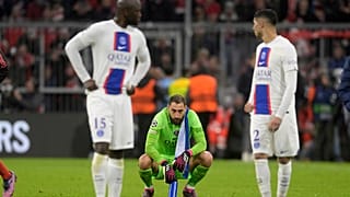 Enttäuschung bei den PSG-Spielern nach der Niederlage gegen München
