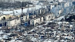 Zerbombtes Bachmut - die Stadt soll zu 60% zerstört sein