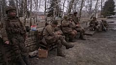 Ukrainische Soldaten in Tschassiw Jar