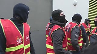 Streikende in Saint-Denis