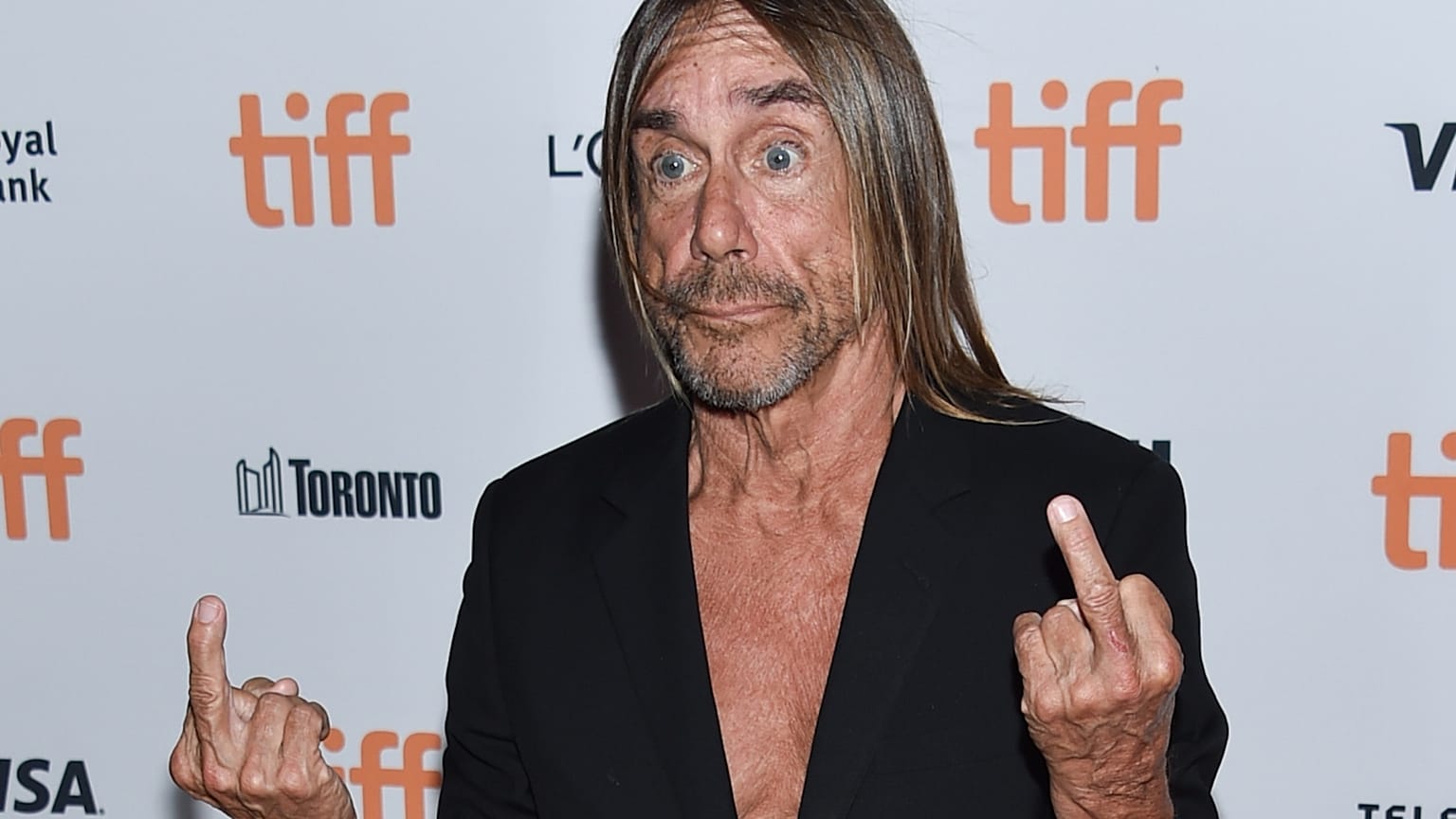 Fotónk illusztráció: Iggy Pop él az Isten adta jogával Torontóban, 2016-ban