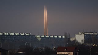 Az oroszországi Belgorod területéről Harkivra kilőtt rakéták 