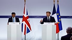المؤتمر الصحافي المشترك بين ماكرون وسوناك