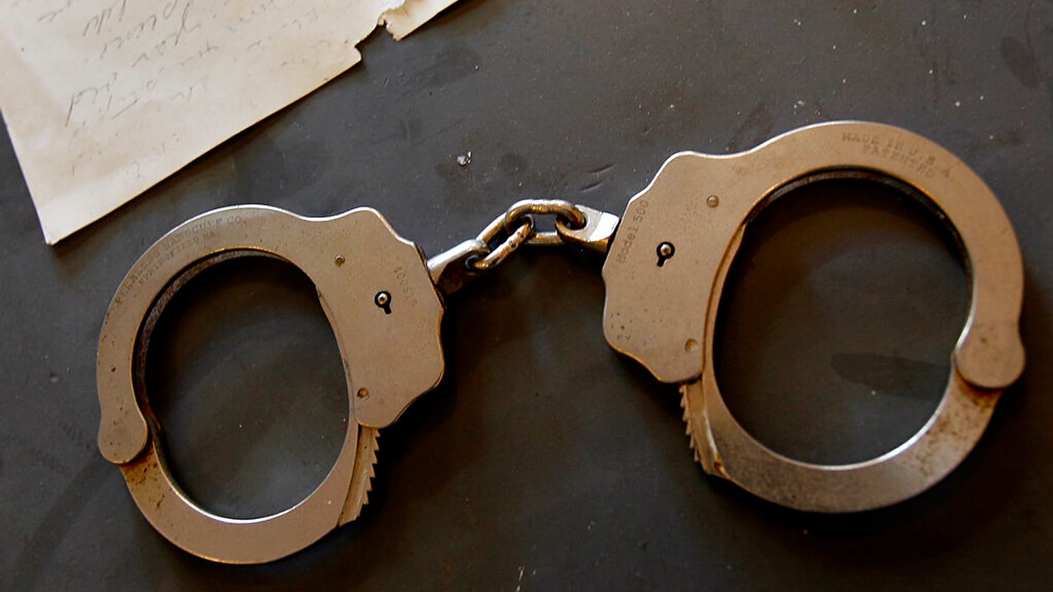 A pair of handcuffs.