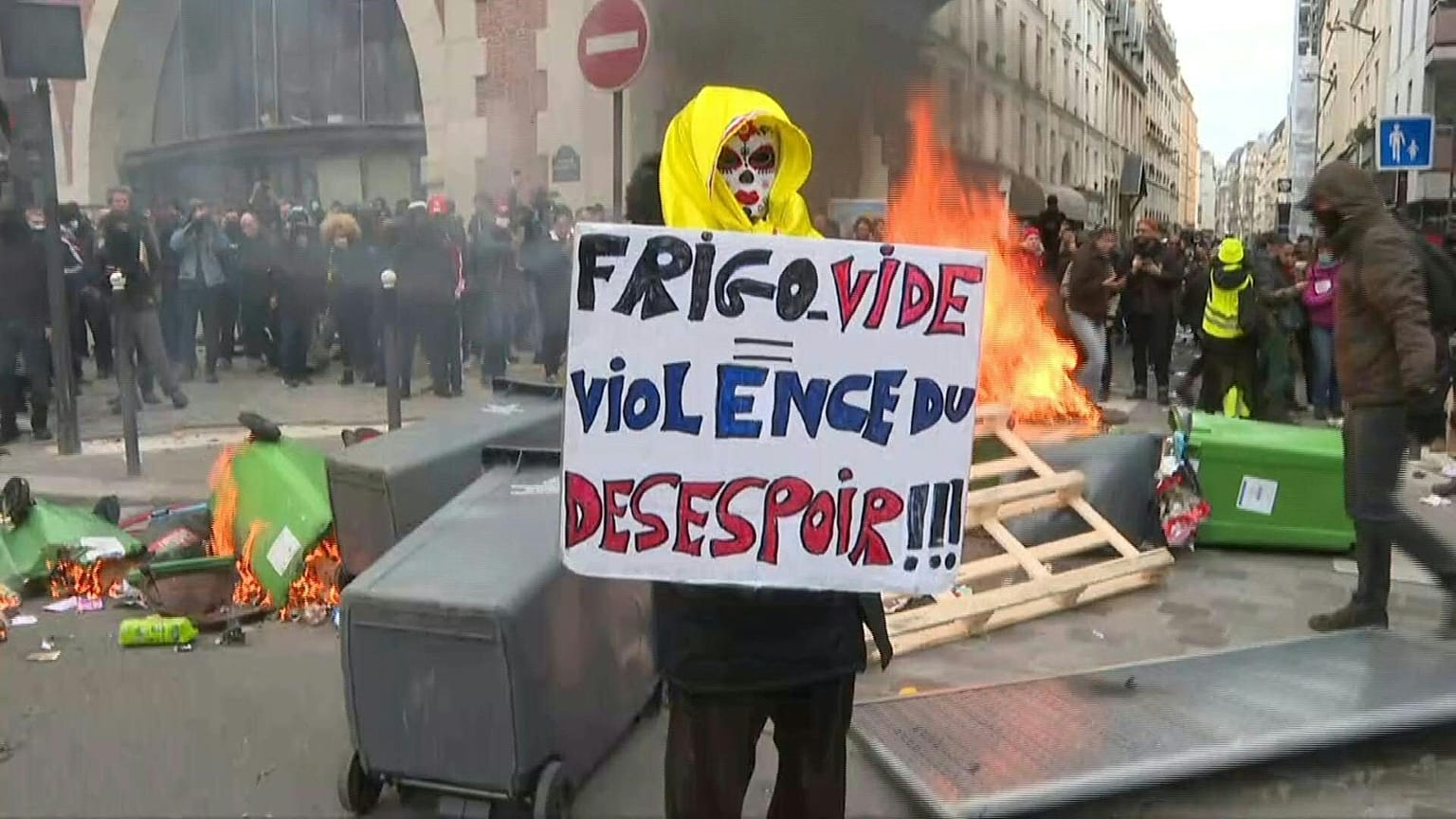 جانب من المظاهرات