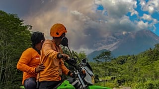 Der Merapi nach dem Ausbruch am 11. März 2023