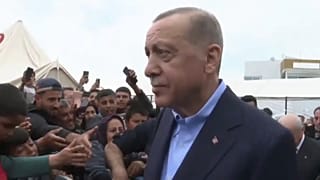 A török elnök Hatay tartományban 2023 márciusában