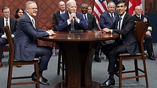 Le Premier ministre britannique Rishi Sunak, rencontre le président américain Joe Biden et le Premier ministre australien Anthony Albanese, à la base navale de San Diego