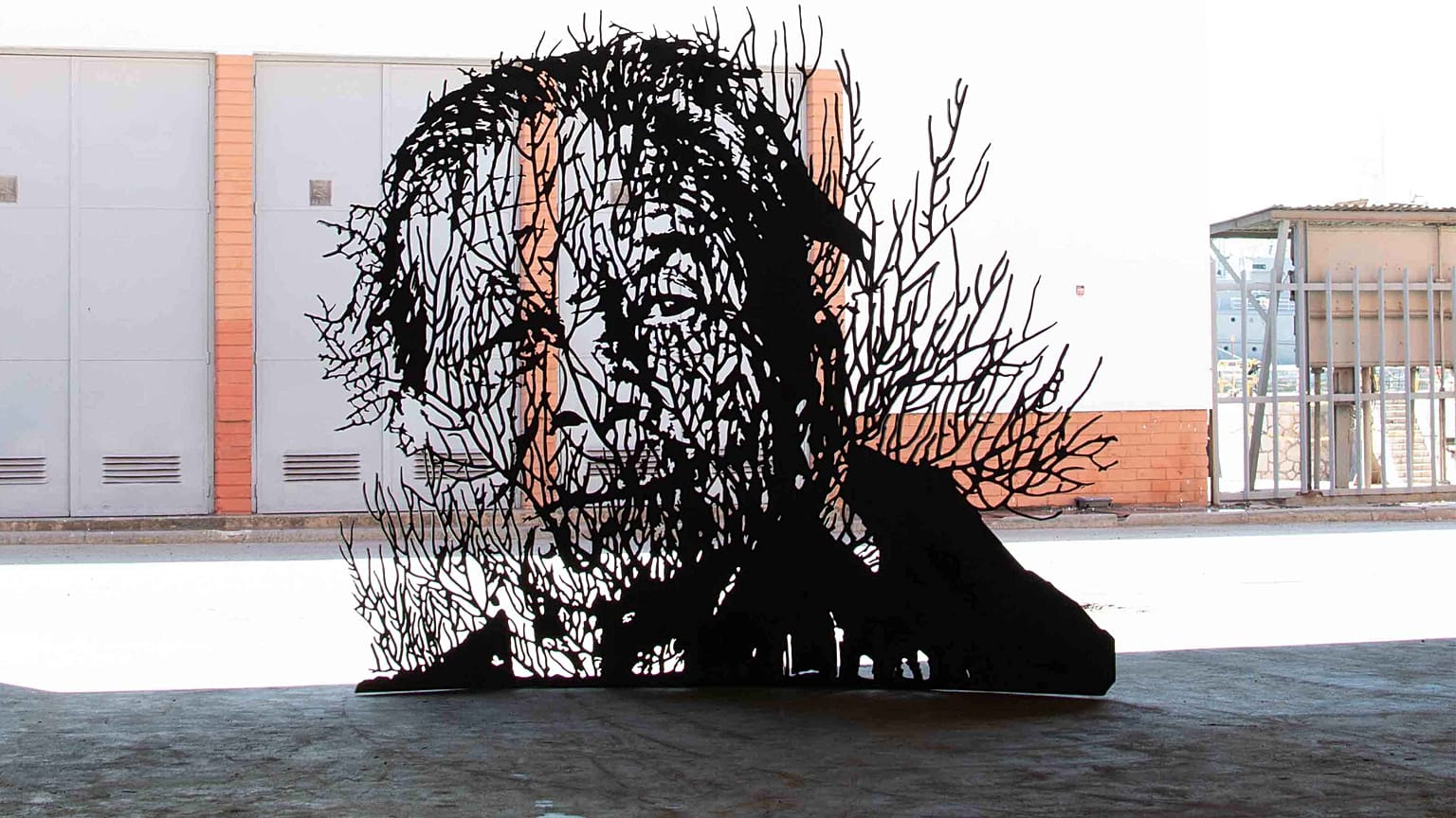 The artworks were made out of giant industrial pieces from deactivated power stations.