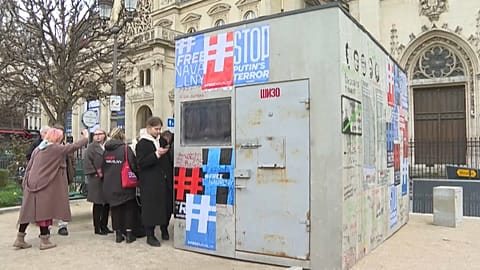 Replica of Alexey Navalny's prison cell installed in Paris