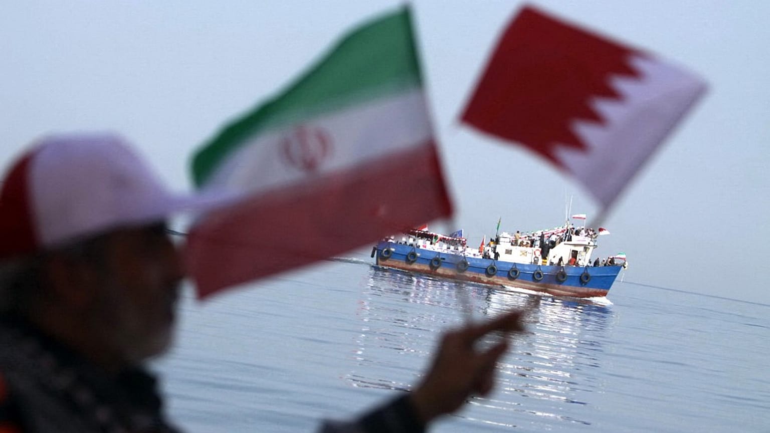 صورة من تجمّع في إيران داعم لمظاهرات الربيع العربي ضد النظام البحريني عام 2011