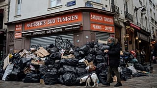 На тротуарах Парижа скопились до 7 тонн отбросов из-за забастовки мусорщиков против пенсионной реформы, 15 марта 2023 г.