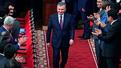 Шавкат Мирзиёев во время визита на саммит ШОС в Бишкеке, июнь 2019