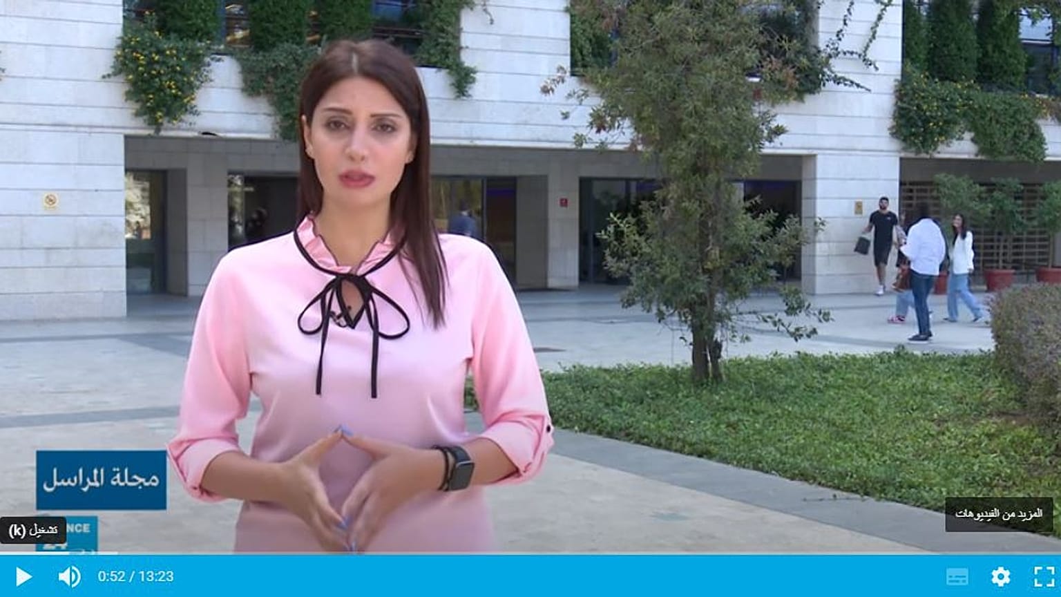 الصحفية اللبنانية جوويل مارون والتي كانت حتى الآن تعمل كمراسلة لقناة فرناس 24 الناطقة بالعربية
