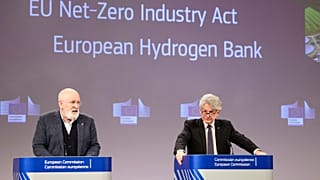 European Commissioners Frans Timmermans and Thierry Breton unveiled the "Net-Zero Industrial Act."