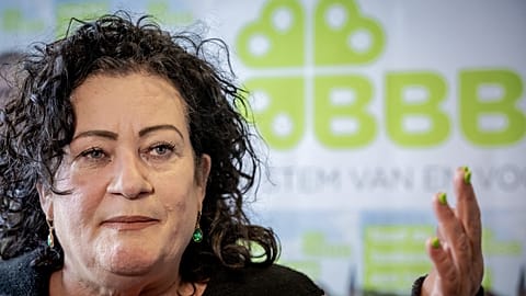 Farmers protest party leader, Caroline van der Plas