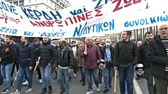 Protestzug in Athen