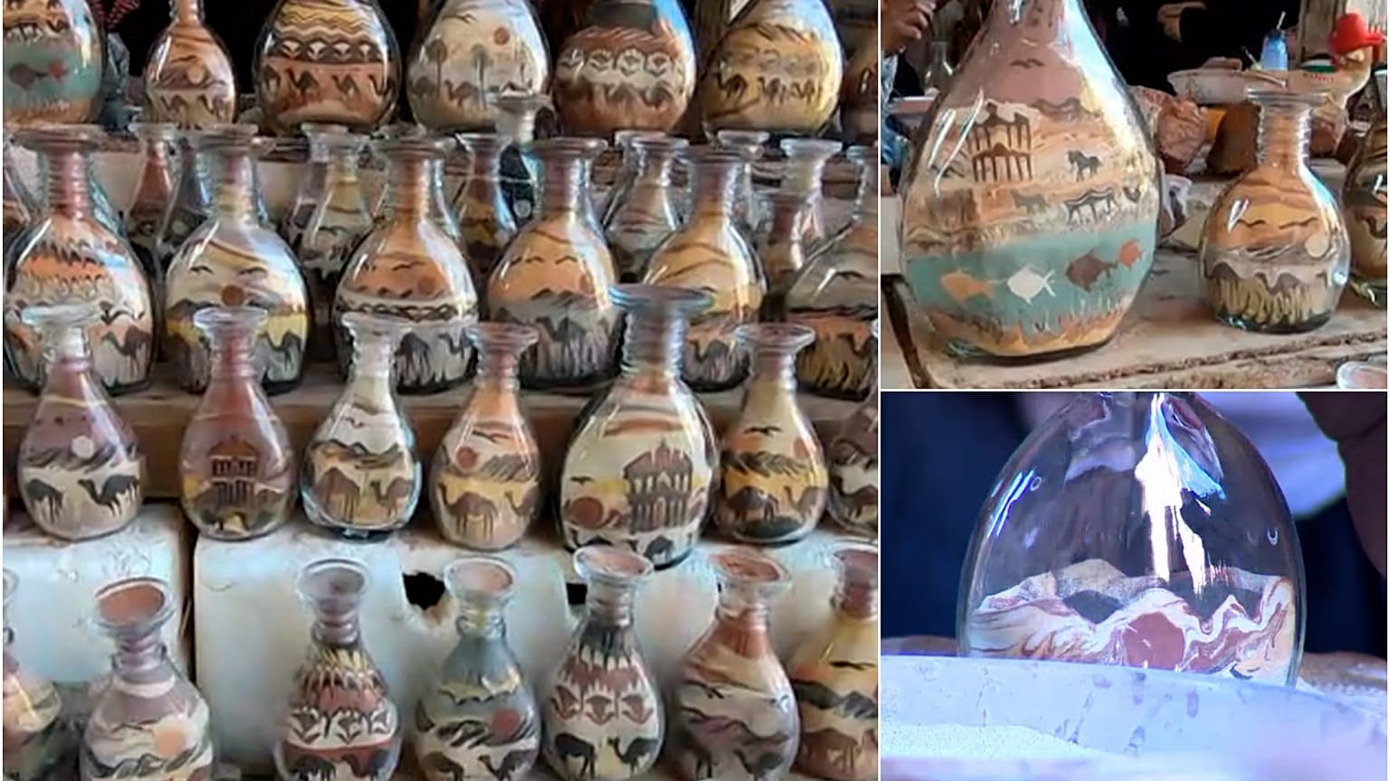 Jordans Sand bottle art that is associated with sand and the nature of desert.