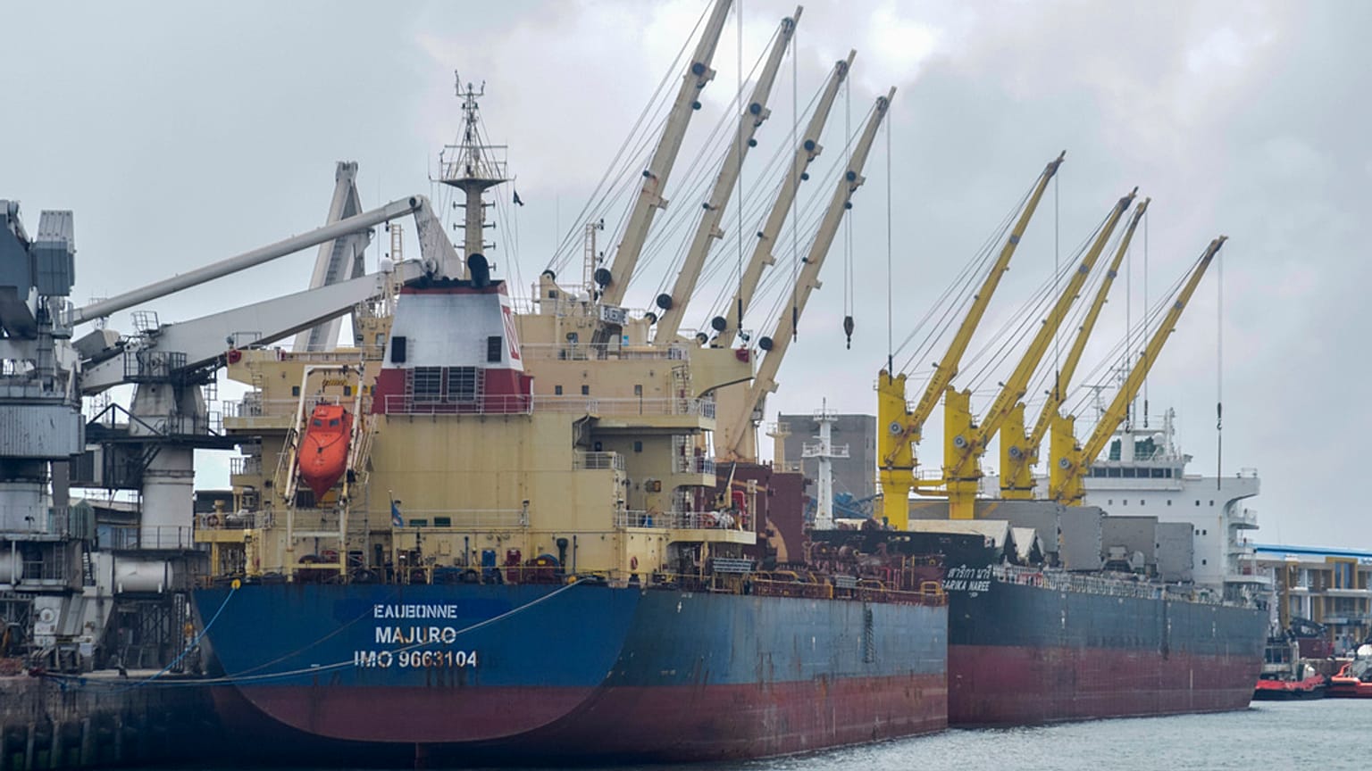 Getreidefrachter aus der Ukraine im Hafen von Mombasa, Kenia, im November 2022