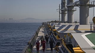 Archív fotó: az Ukrajnából érkező Med Island gabonaszállító hajó Isztambulban