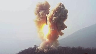 Пуск северокорейской ракеты