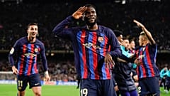 Barcelona oyuncusu Franck Kessie'nin gol sevinci
