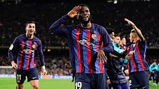 Barcelona oyuncusu Franck Kessie'nin gol sevinci