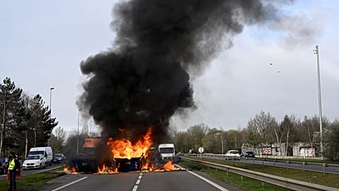 Des blocages sont en cours à Rennes, ce lundi 23 mars.