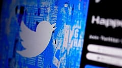 The Twitter splash page is seen on a digital device, Monday, April 25, 2022, in San Diego, USA.