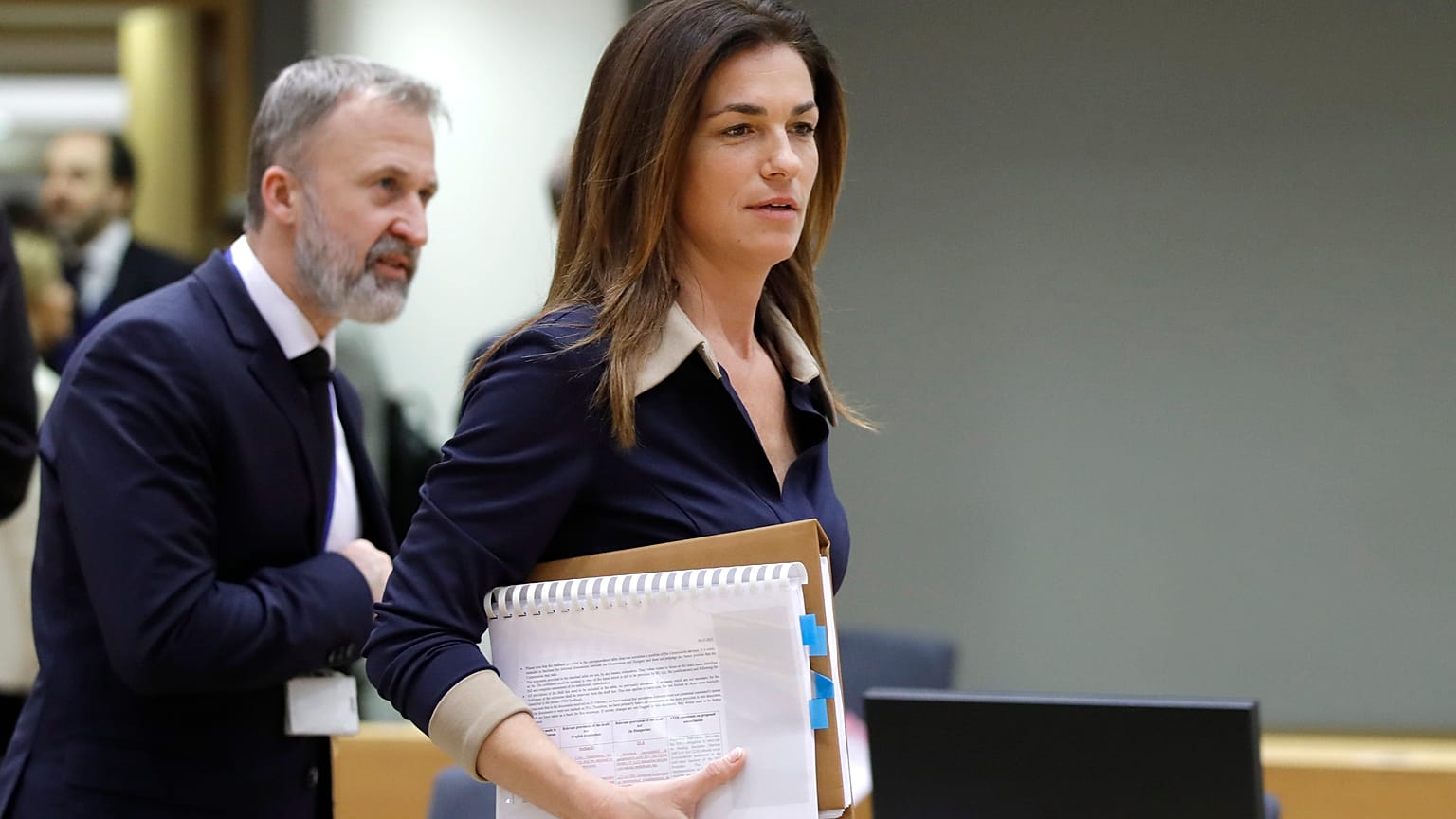 Varga Judit igazságügyi miniszter az Európai Unió Igazság- és Belügyi Tanácsának brüsszeli ülésén 2023. március 10-én.