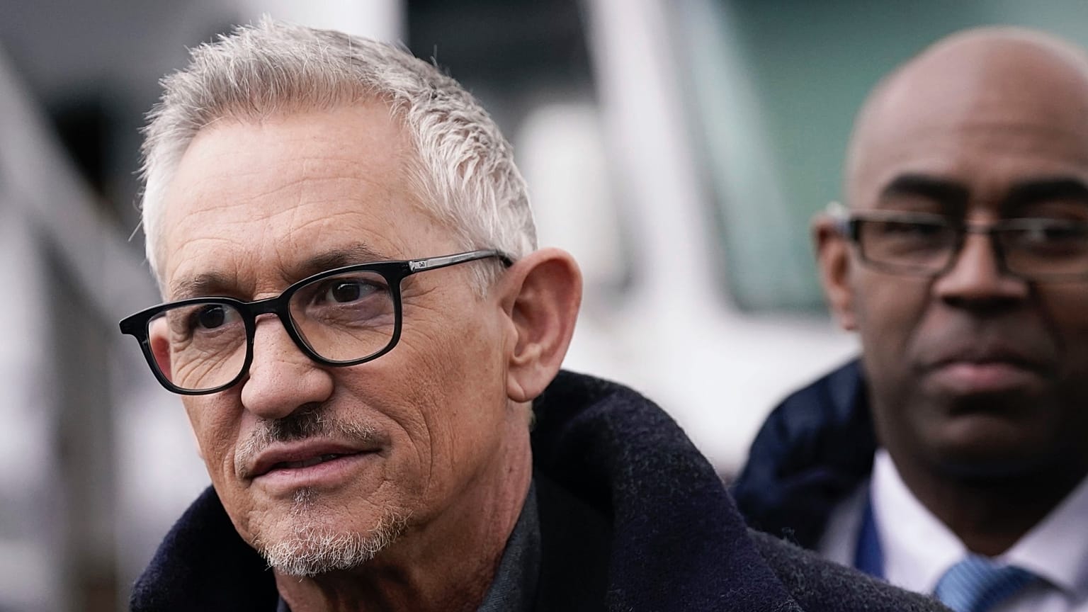 Gary Lineker a manchesteri stadionban, 2023 márciusában