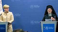 Ortodoks Hristiyanların ruhani lideri Patrik Bartholomeos, Litvanya Başbakanı Ingrida Simonyte