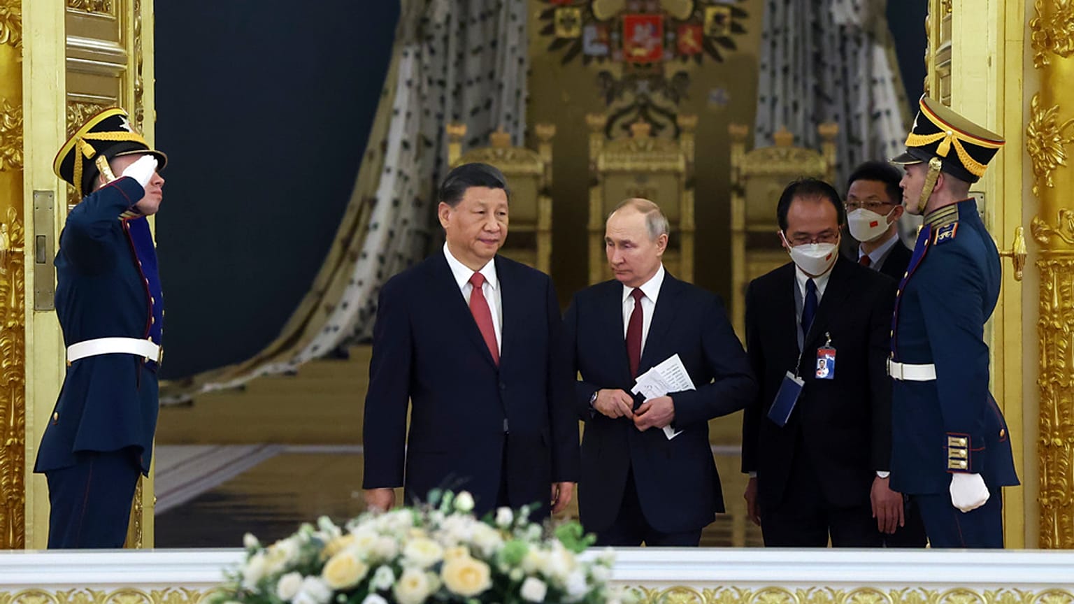Vladimir Poutine et Xi Jinping à Moscou, le 21 mars 2023