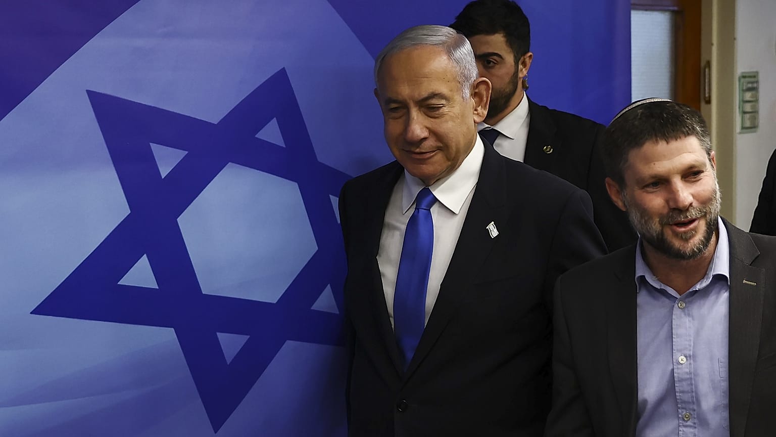 Israeli Prime Minister Benjamin Netanyahu and Finance Minister Bezalel Smotrich 