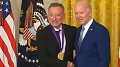 President Biden giving Bruce Springsteen the National Medal of Arts