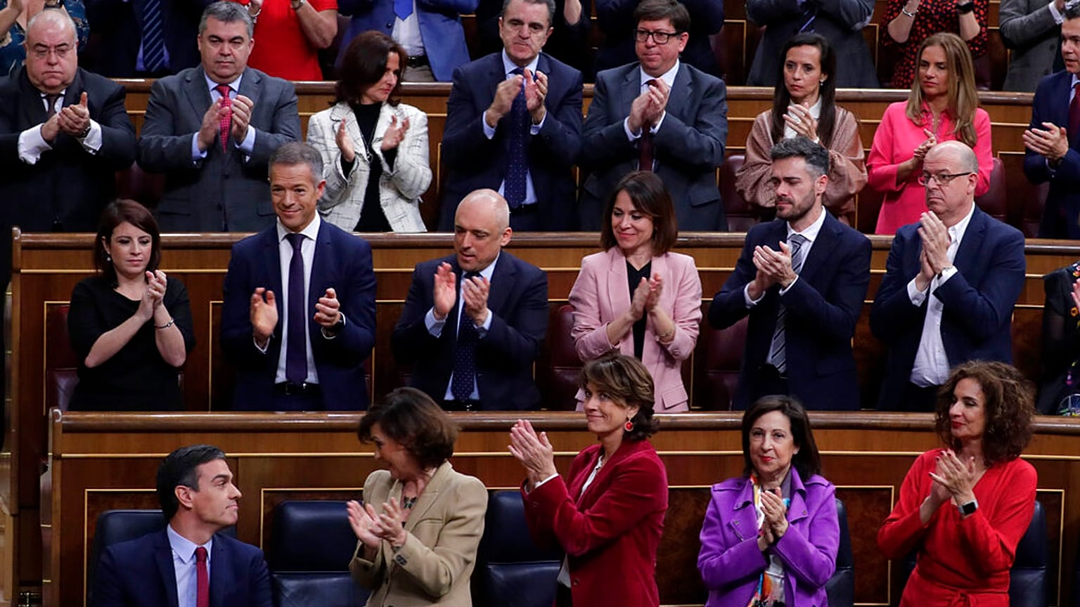Congresso espanhol numa manifestação de apoio ao primeiro-ministro, Pedro Sanchez