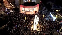 تجمع الأهالي في رام الله لإنارة الفانوس