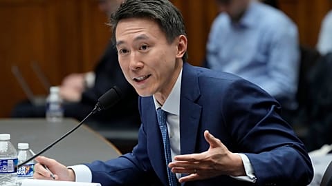 TikTok CEO Shou Zi Chew testifies during a hearing of the House Energy and Commerce Committee.