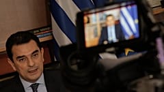Ο υπουργός Περιβάλλοντος και Ενέργειας Κώστας Σκρέκας ανακοινώνει τις τιμές των κρατικών επιδοτήσεων ηλεκτρικού ρεύματος για το μήνα Απρίλιο