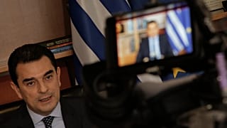 Ο υπουργός Περιβάλλοντος και Ενέργειας Κώστας Σκρέκας ανακοινώνει τις τιμές των κρατικών επιδοτήσεων ηλεκτρικού ρεύματος για το μήνα Απρίλιο